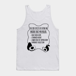 Avocado Toast Funny Cute Vegan Graphic Gift Fun Meme Image Tank Top